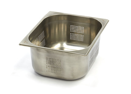 Récipient Gastronorme - 1/2 GN - Profondeur 15 cm - Inox - Perforé