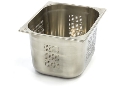 Gastronorm Container - 1/2 GN - 20cm Deep - Stainless Steel - Perforated