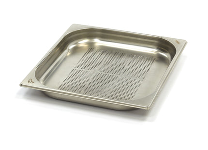 Gastronorm Container - 2/3 GN - 4cm Deep - Stainless Steel - Perforated