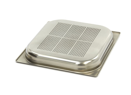 Gastronorm Container - 2/3 GN - 4cm Deep - Stainless Steel - Perforated