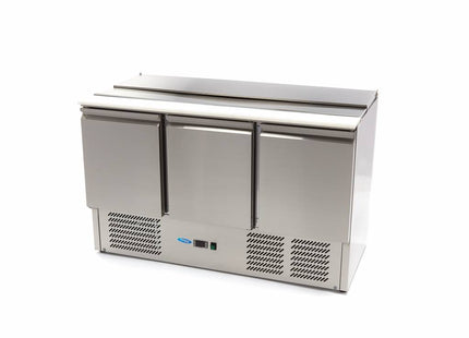 Saladette - 400L - 137cm - 3 portes - avec planche à découper