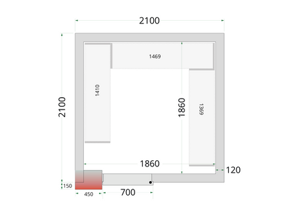 Coldroom Panels 120 mm - CR 210x210x220