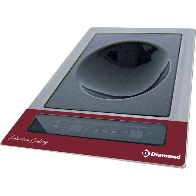 Plaque à induction "wok encastrable" 6 kW-TRI, touches tactiles